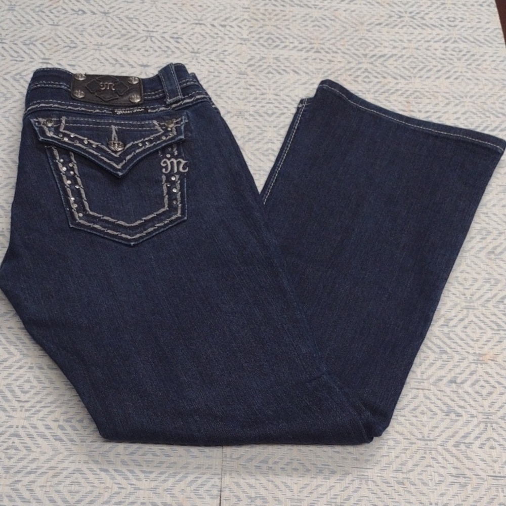 Miss Me Deep Blue Boot Cut Jeans,Western, Rodeo, Festival.